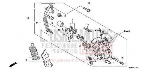 PINZA FRENO ANTERIORE SX (CB1000RA) CB1000RAF di 2015